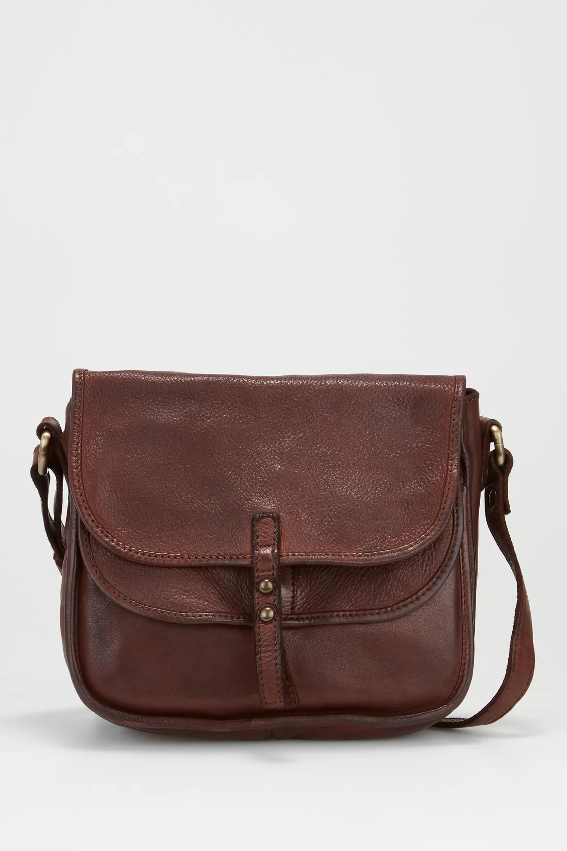 Ari Leather Double Crossbody Bag Strandbags