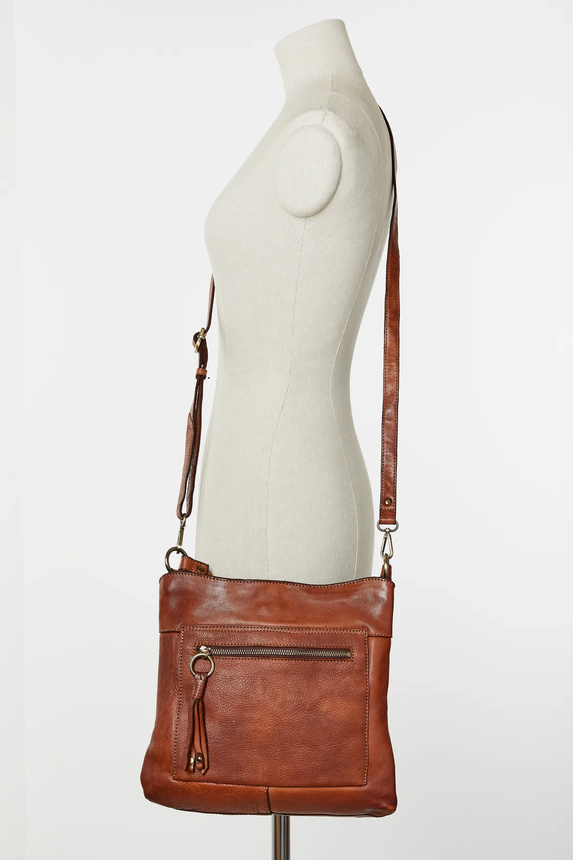 Ari Leather Large Crossbody Bag Strandbags
