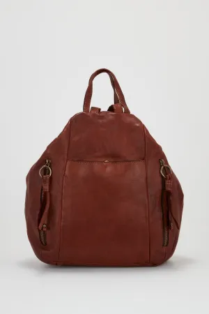 Ari Leather Tassel Backpack Strandbags