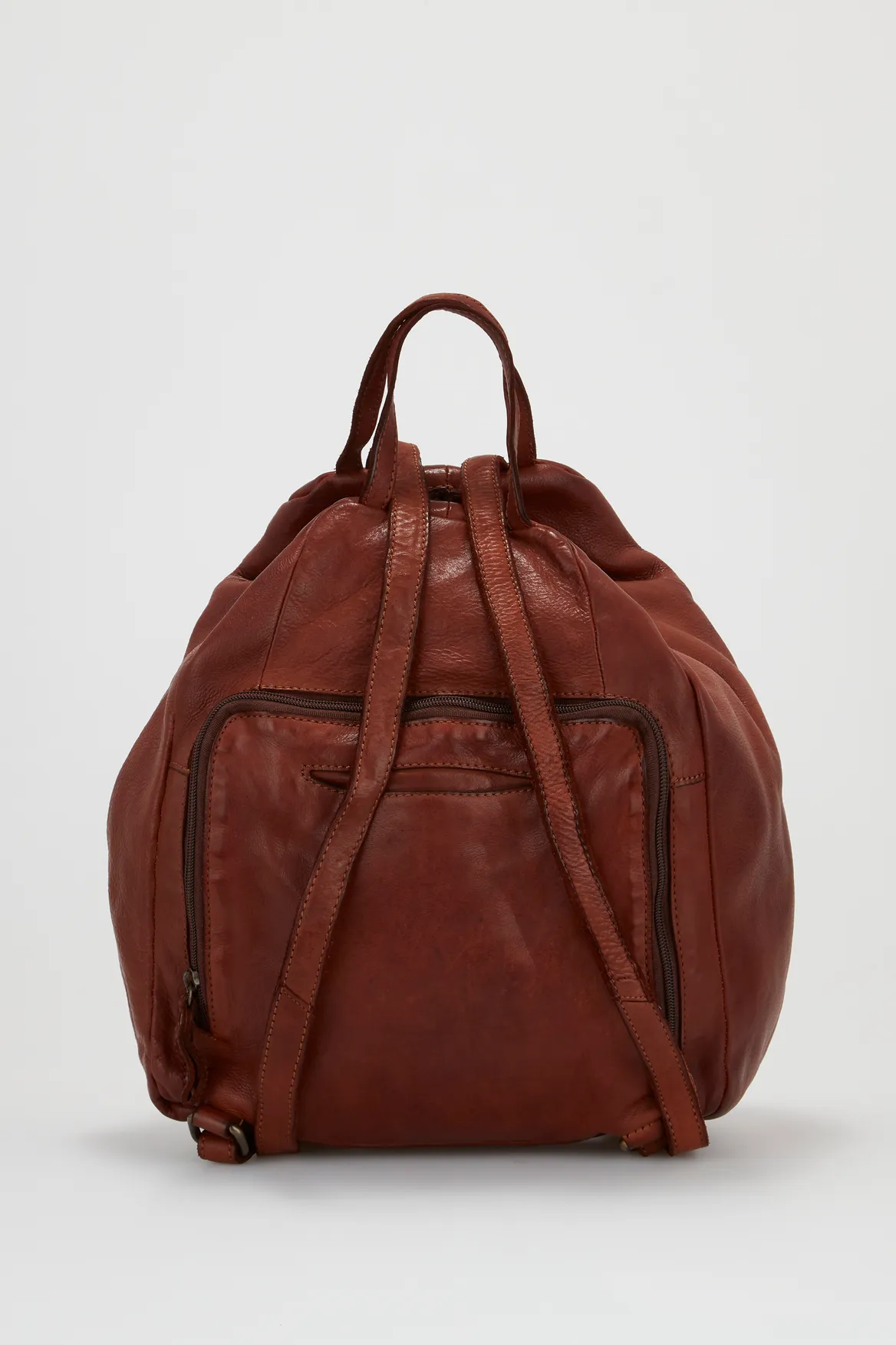 Ari Leather Tassel Backpack Strandbags