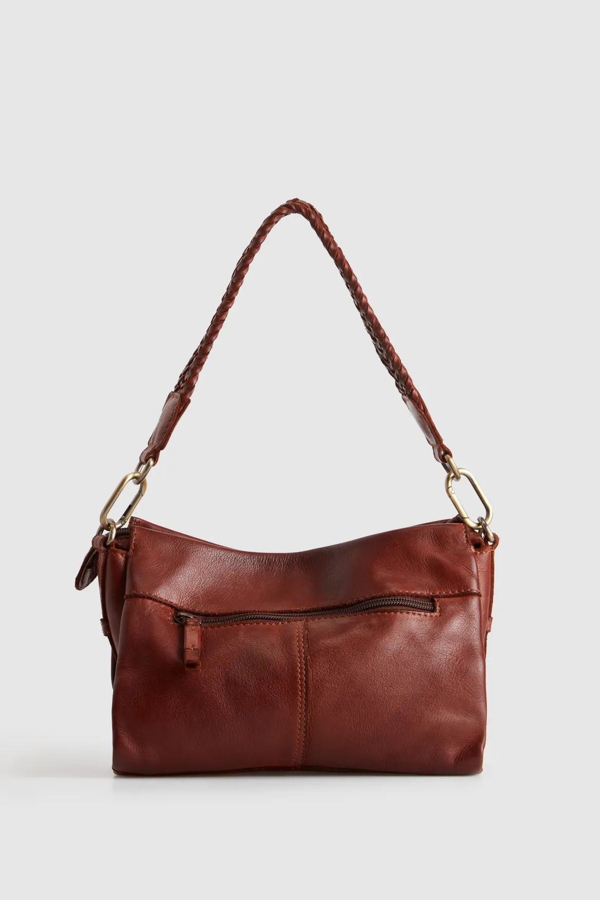Bree Leather Braid Crossbody Bag Strandbags