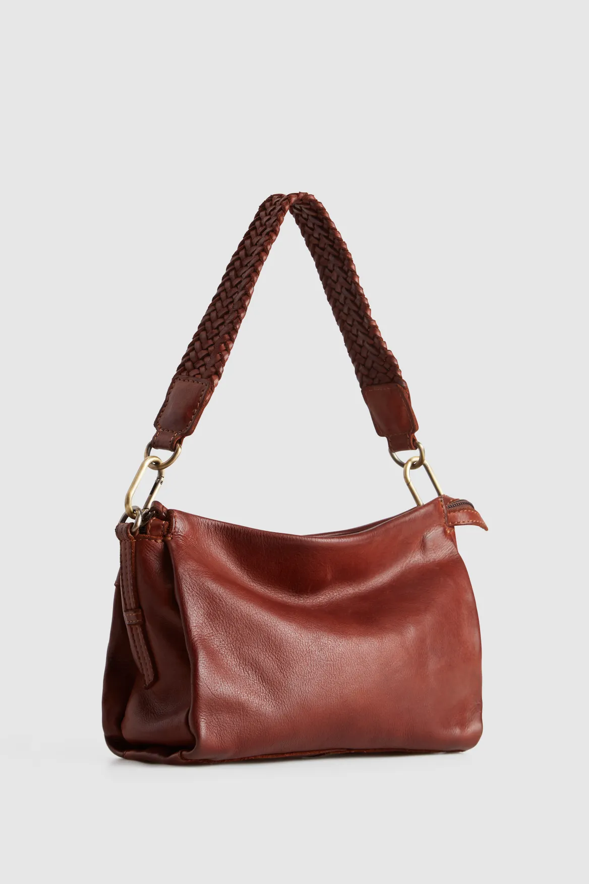 Bree Leather Braid Crossbody Bag Strandbags