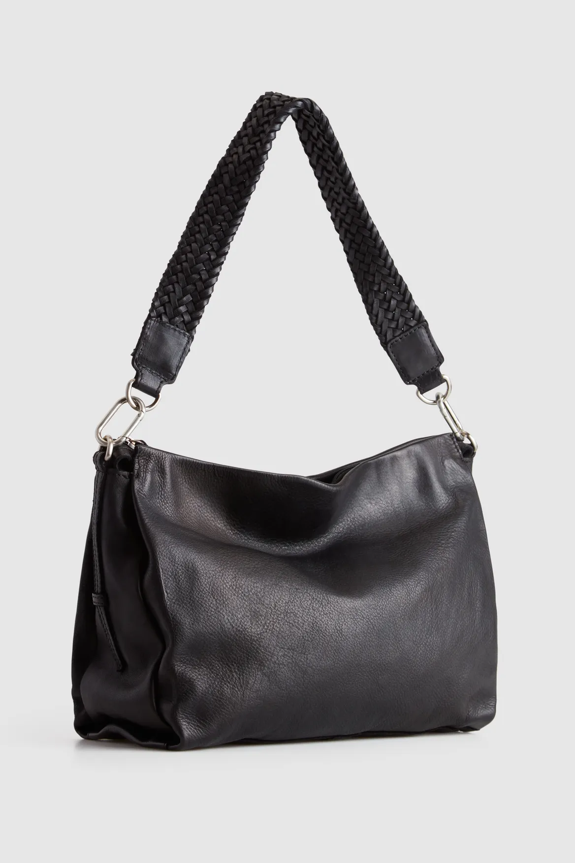 Bree Leather Braid Shoulder Bag Strandbags