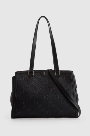 Embossed 3 Compartment Tote Strandbags
