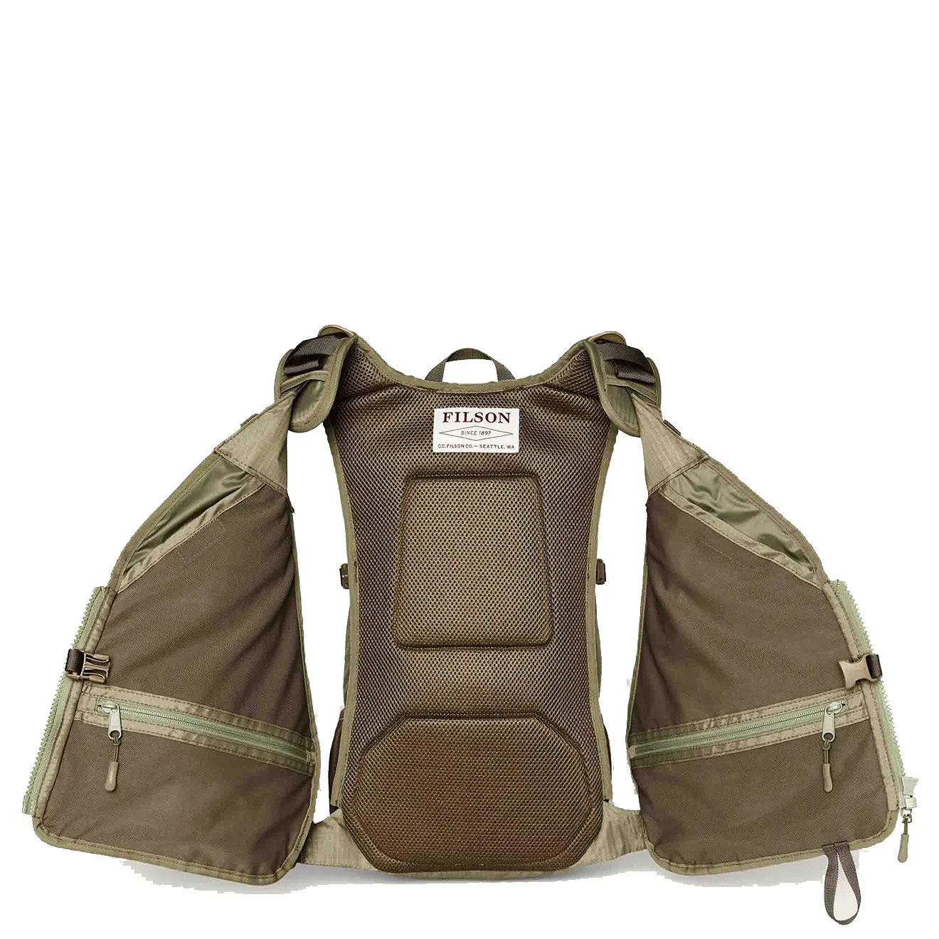Filson Fishing Guide Vest Vintage Olive