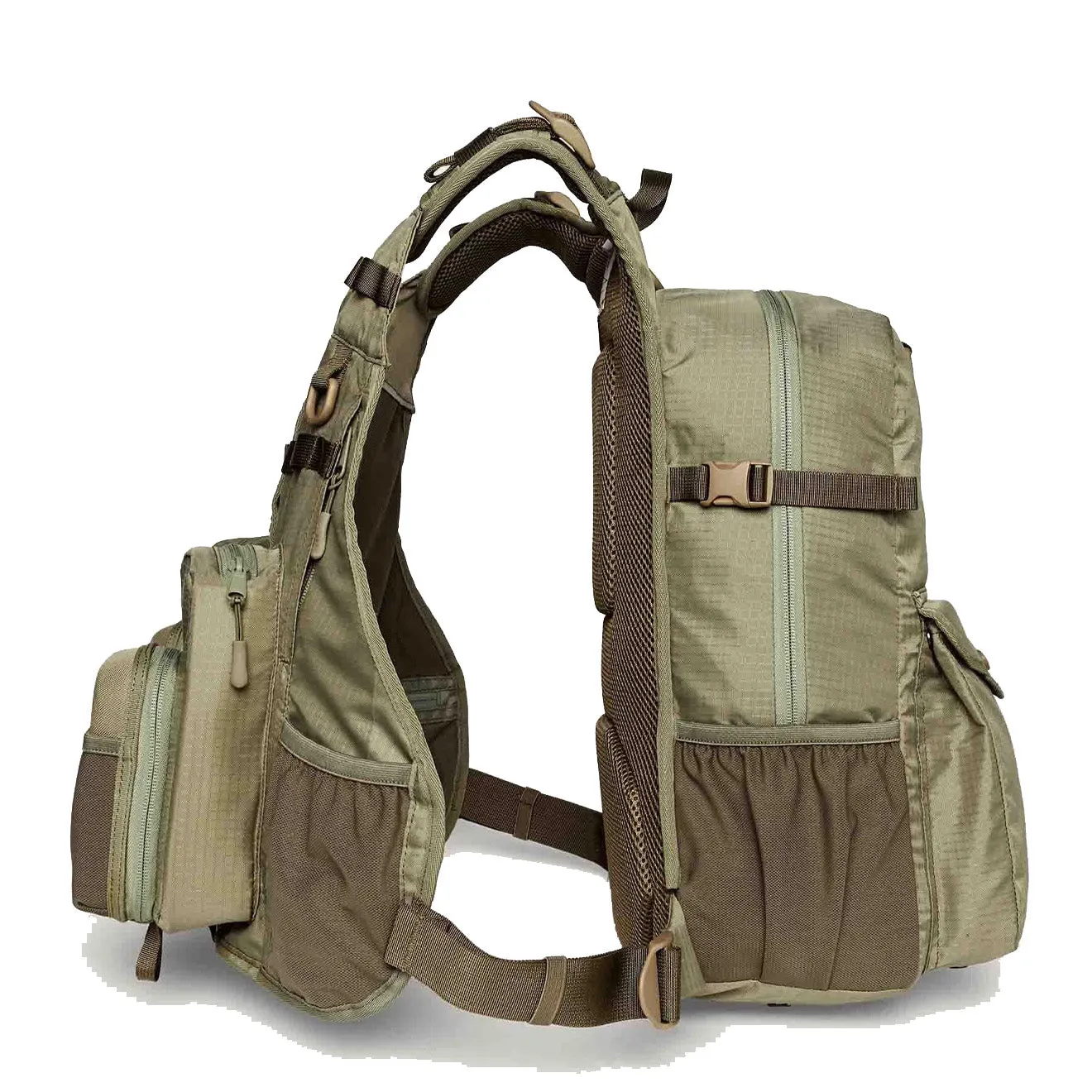 Filson Fishing Guide Vest Vintage Olive