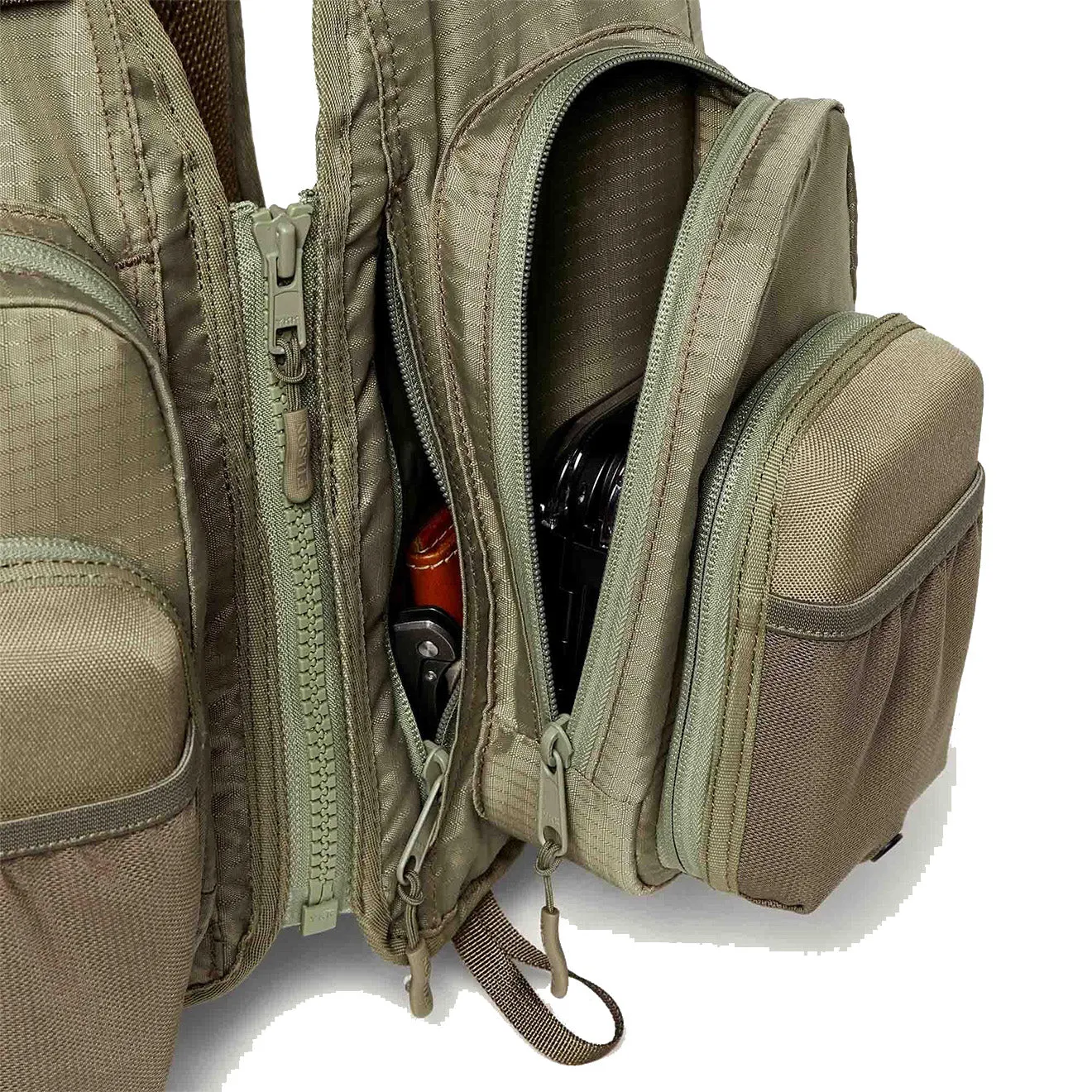 Filson Fishing Guide Vest Vintage Olive