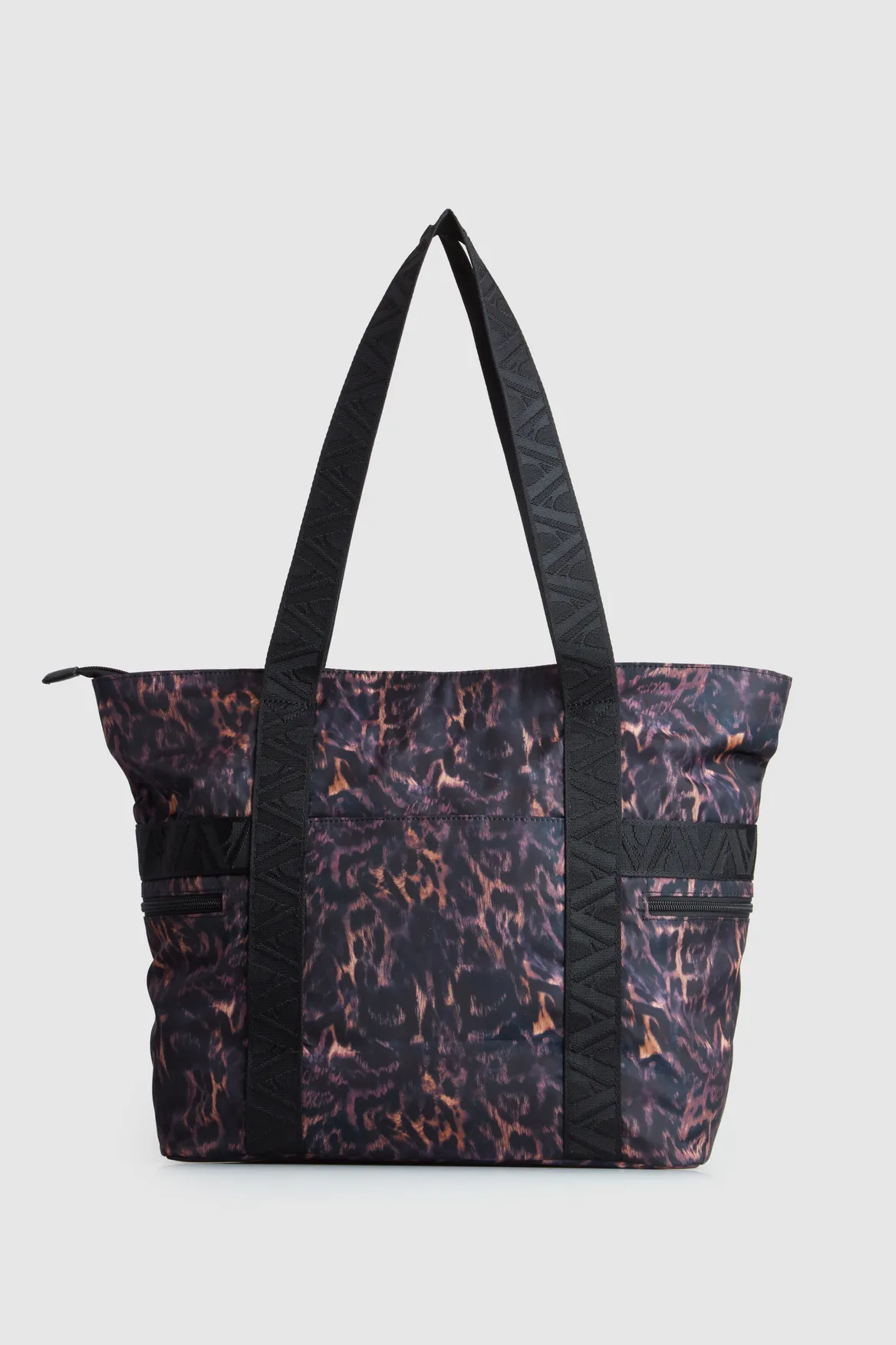 Gia Large Nylon Leopard Tote Bag Strandbags