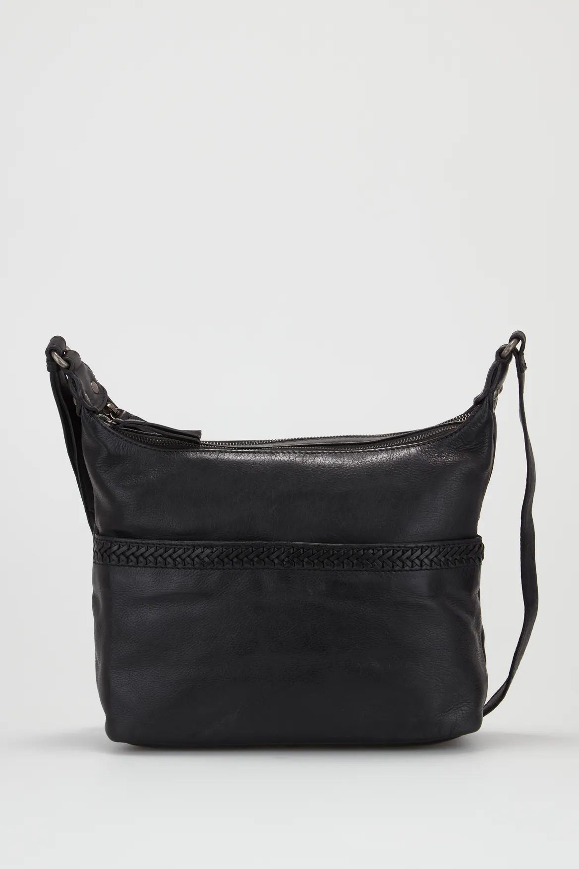 Isla Leather Braided Crossbody Bag Strandbags