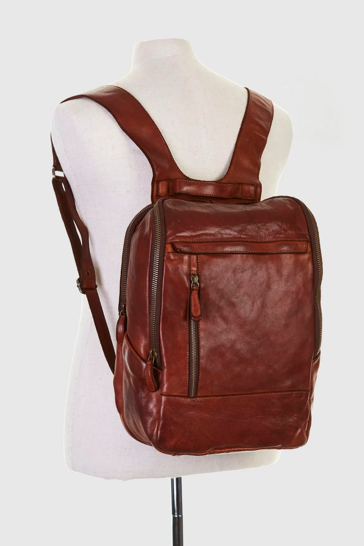 Kingsley Leather Large Backpack Strandbags