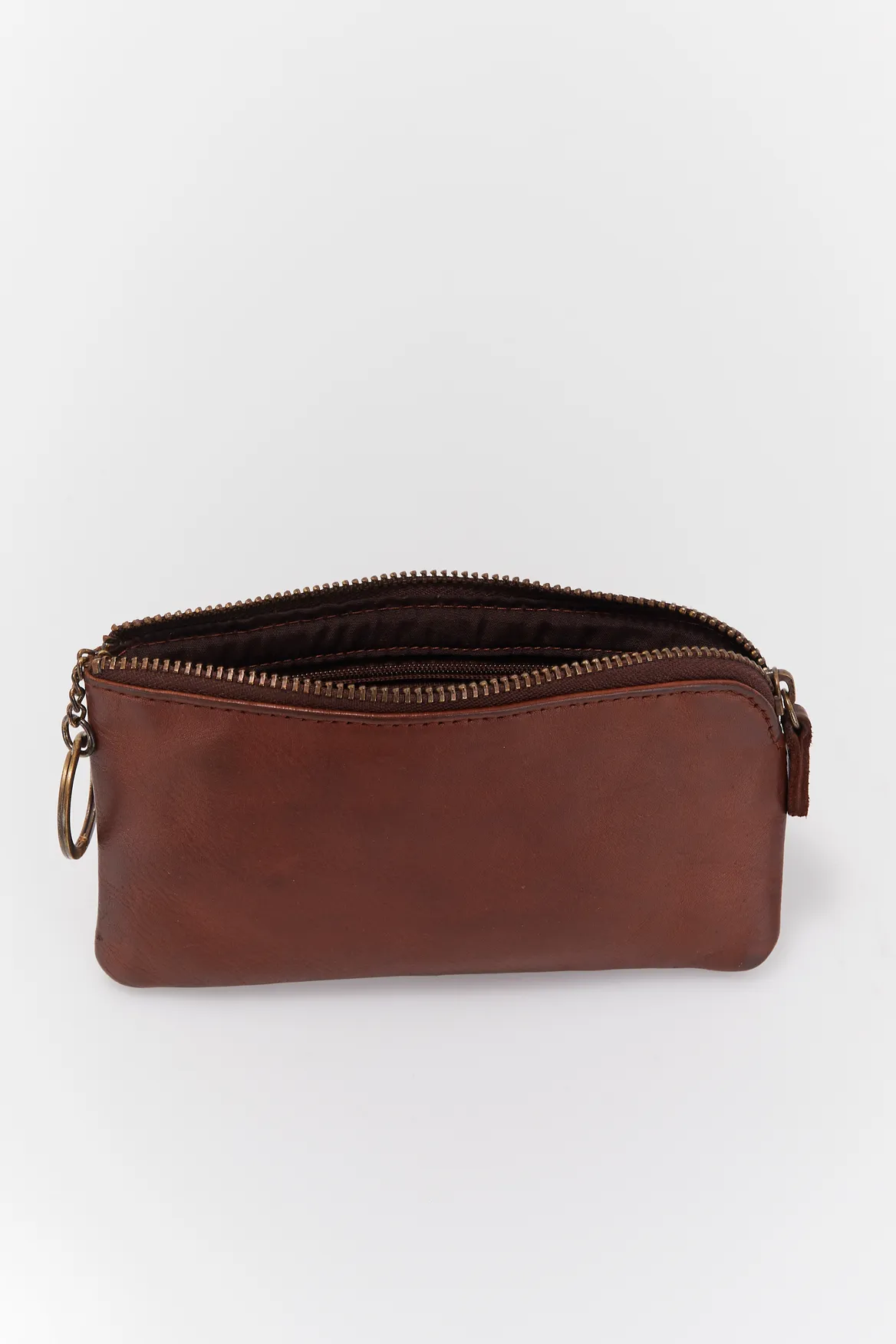 Leather Curved Coin Purse Strandbags