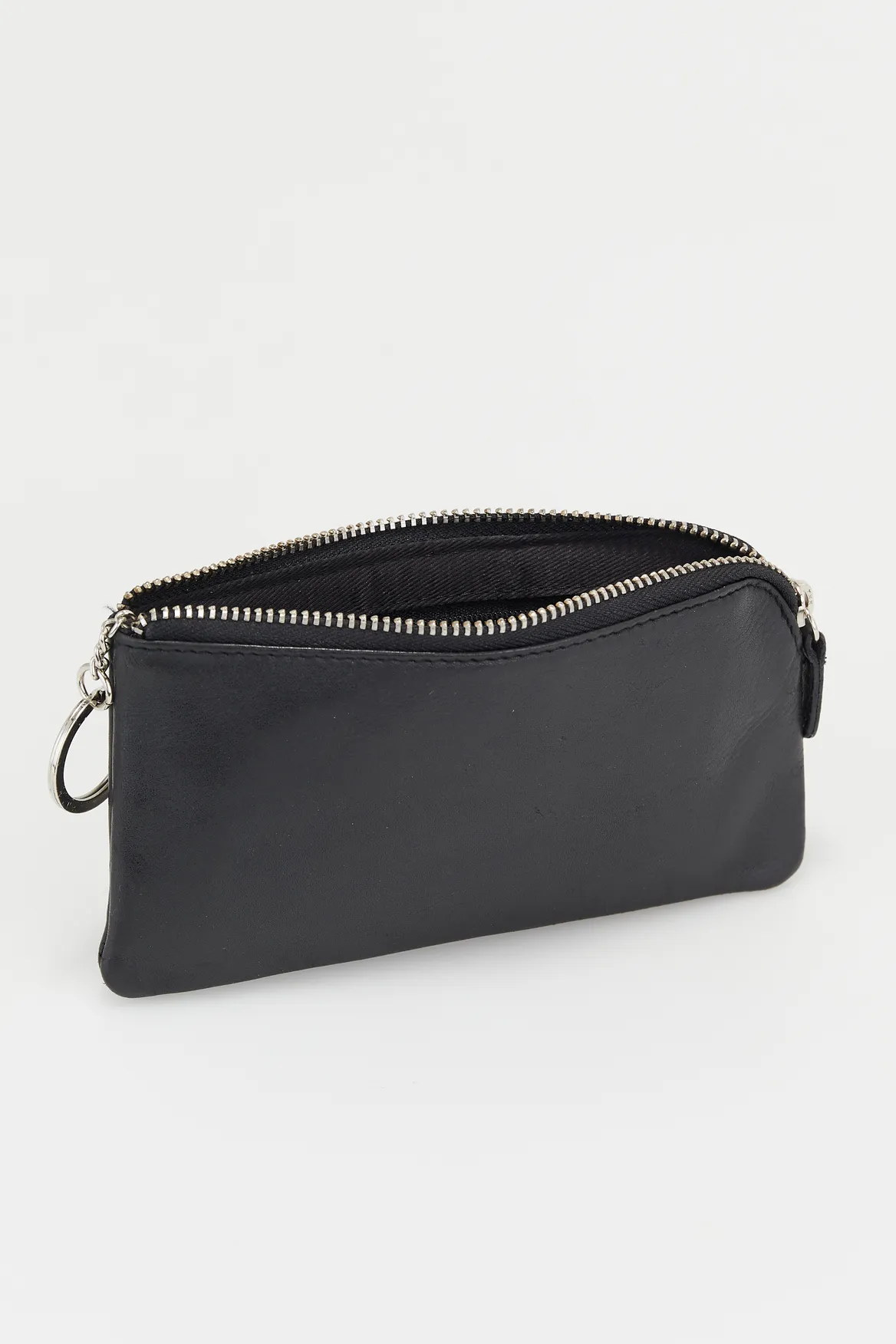 Leather Curved Coin Purse Strandbags