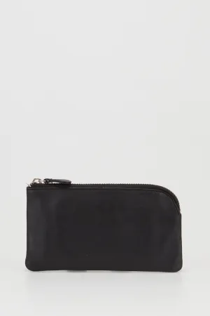 Leather Curved Coin Purse Strandbags