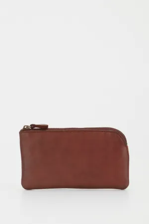 Leather Curved Coin Purse Strandbags