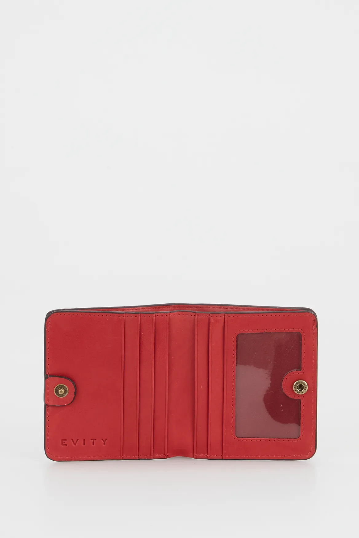 Leather Press Stud Wallet Strandbags