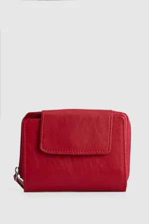 Leather Small Tab Wallet Strandbags