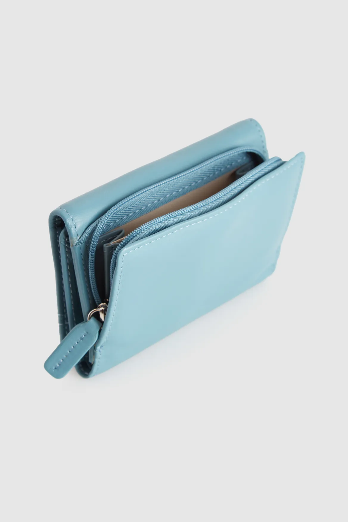 Leather Small Trifold Wallet Strandbags