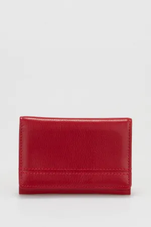 Leather Small Trifold Wallet Strandbags