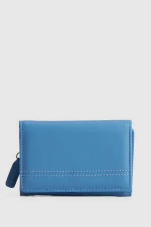Leather Small Trifold Wallet Strandbags