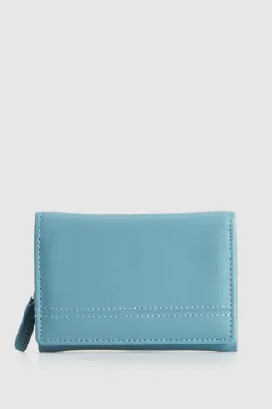 Leather Small Trifold Wallet Strandbags