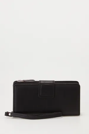 Leather Zip Around Wallet Strandbags