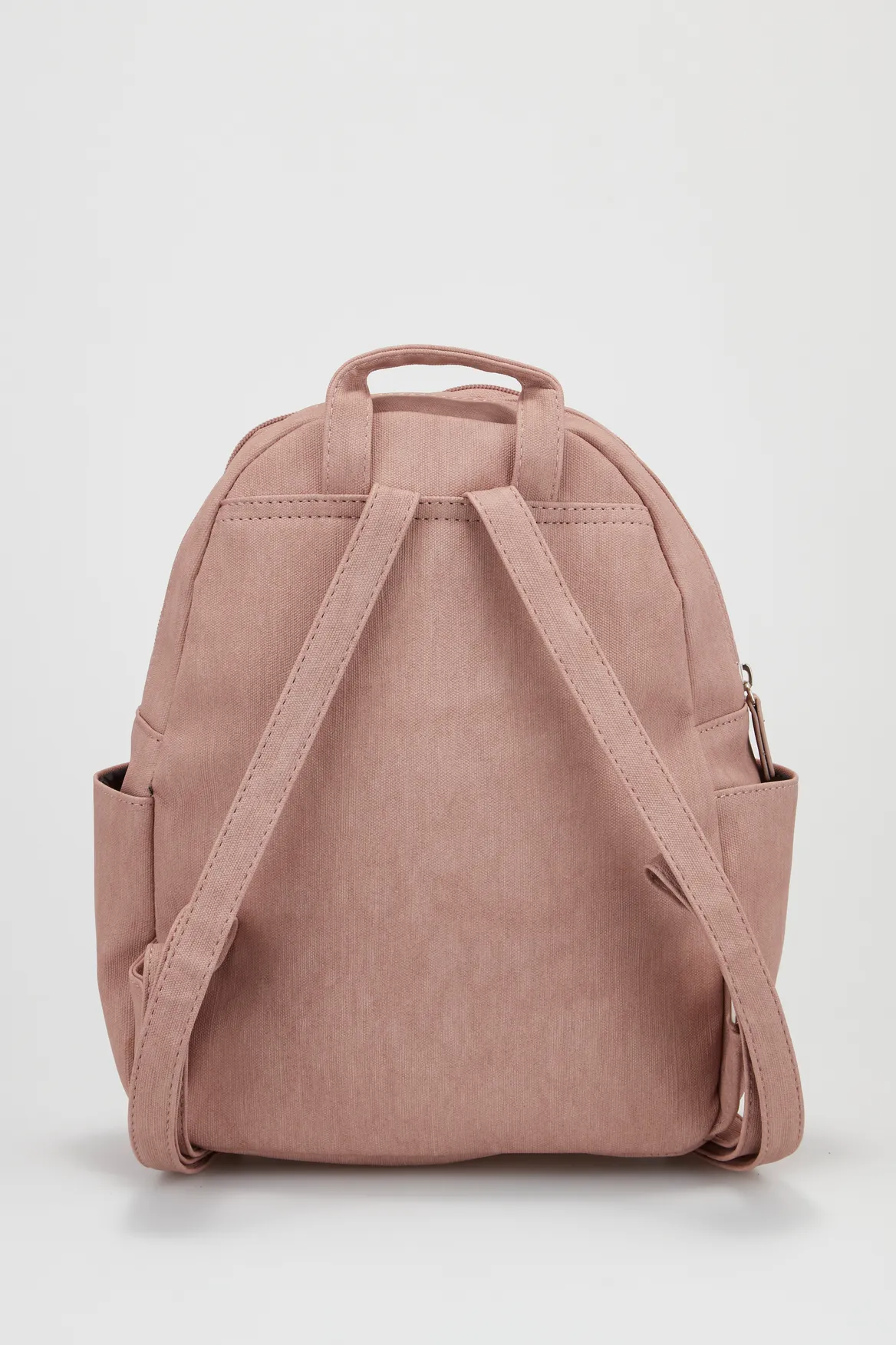 Linen Look Round Top Backpack Strandbags