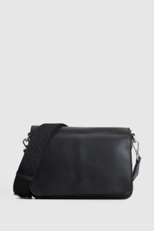 Lyra Leather Flap Crossbody Bag Strandbags