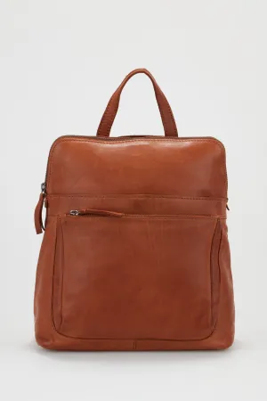 Maya Leather Convertible Backpack Strandbags