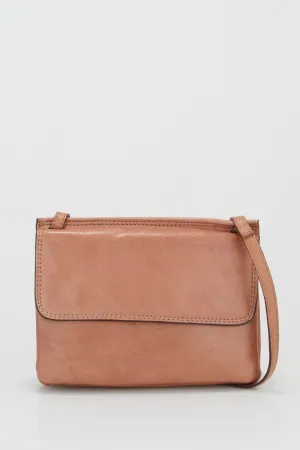 Maya Leather Double Flap Crossbody Strandbags