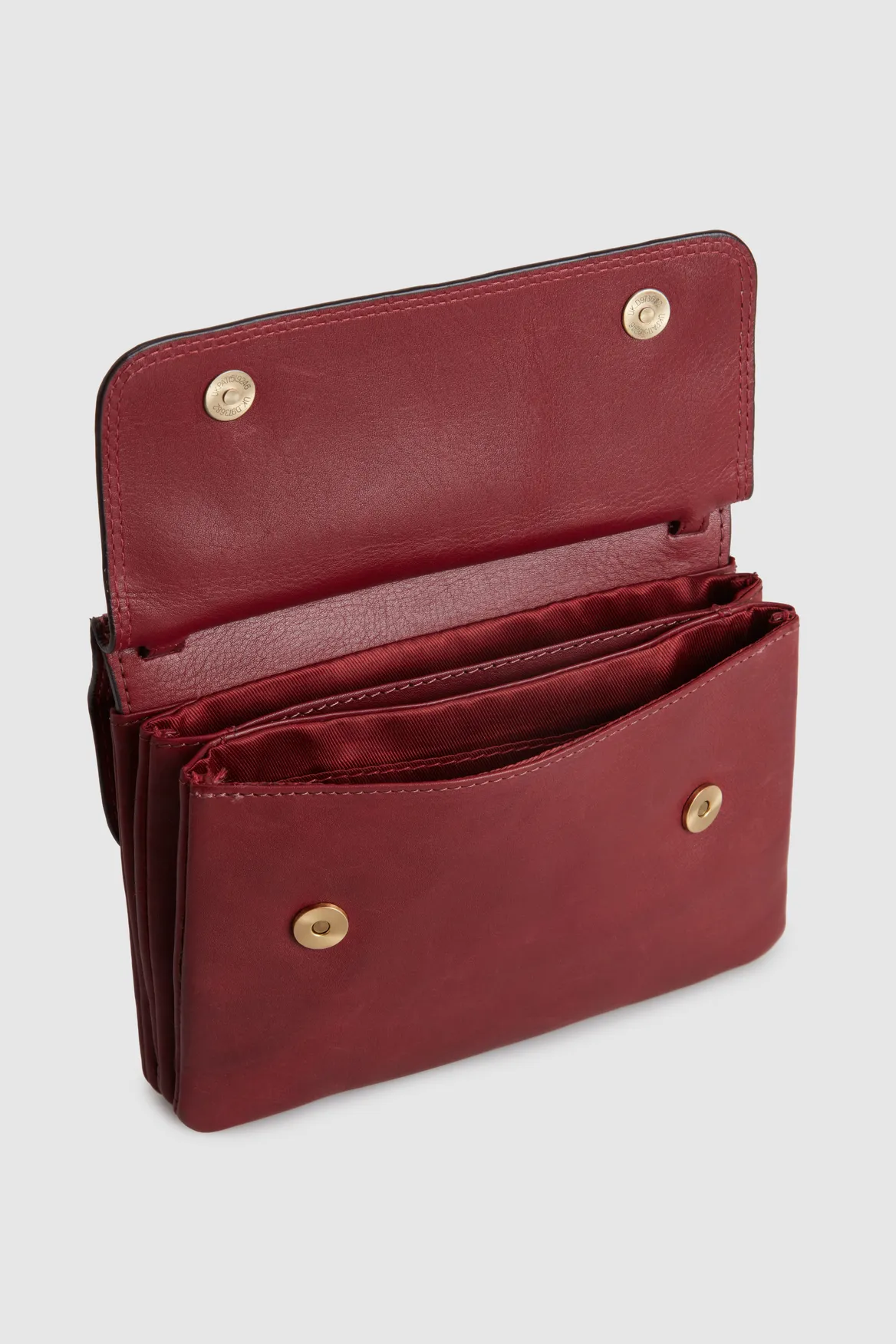 Maya Leather Double Flap Crossbody Strandbags