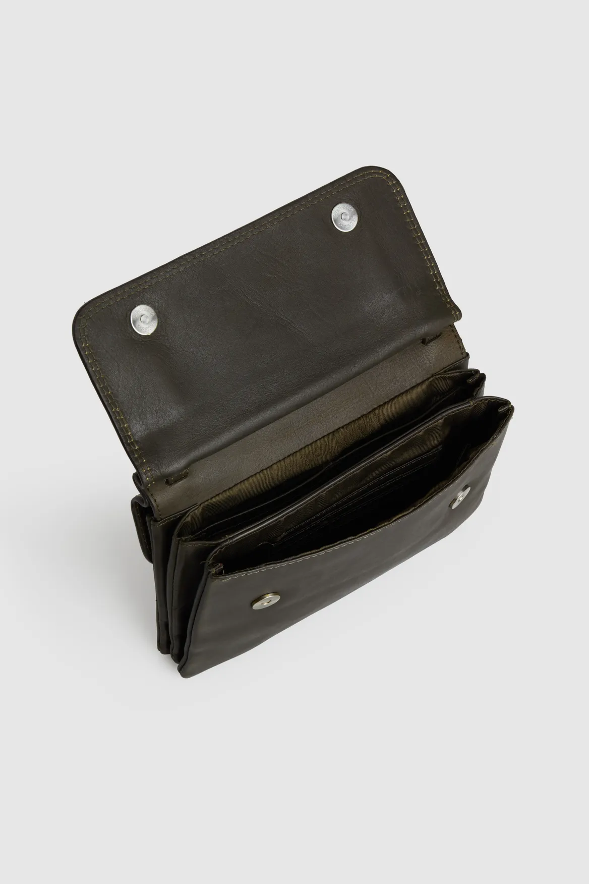 Maya Leather Double Flap Crossbody Strandbags