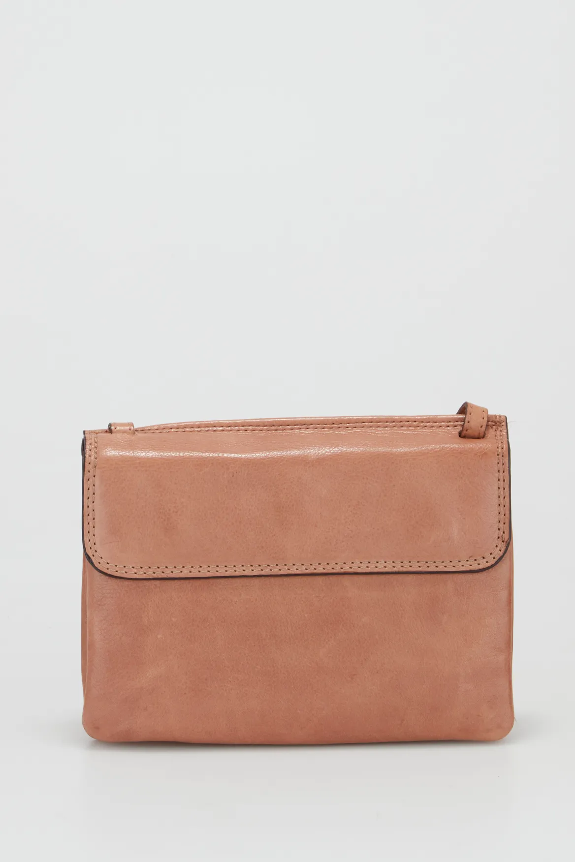 Maya Leather Double Flap Crossbody Strandbags