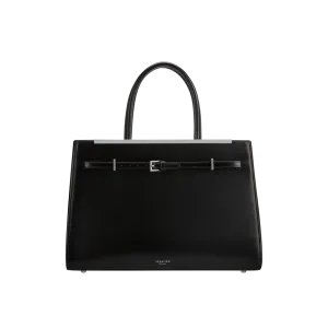 Noir Leather Book Tote Bag 33(Pre-Order Only. Will Ship Mid-April）