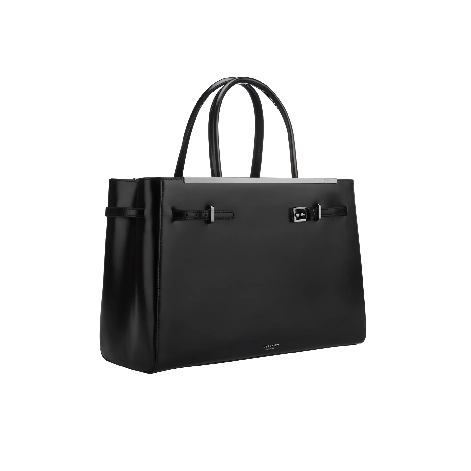 Noir Leather Book Tote Bag 33(Pre-Order Only. Will Ship Mid-April）