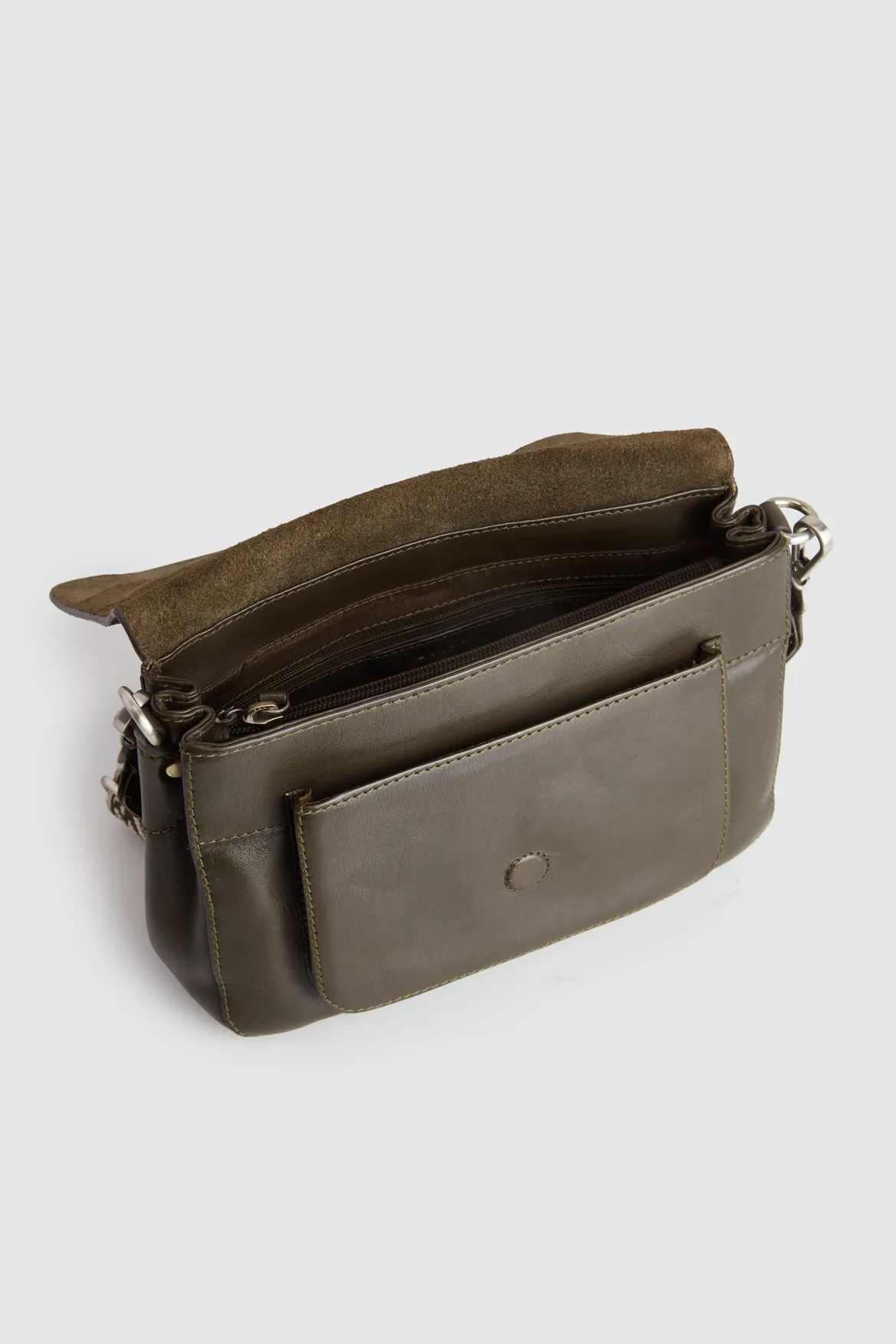Pia Leather Flap Crossbody Bag Strandbags