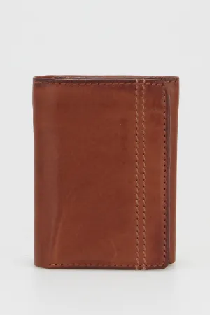 RFID Leather Trifold Wallet Strandbags