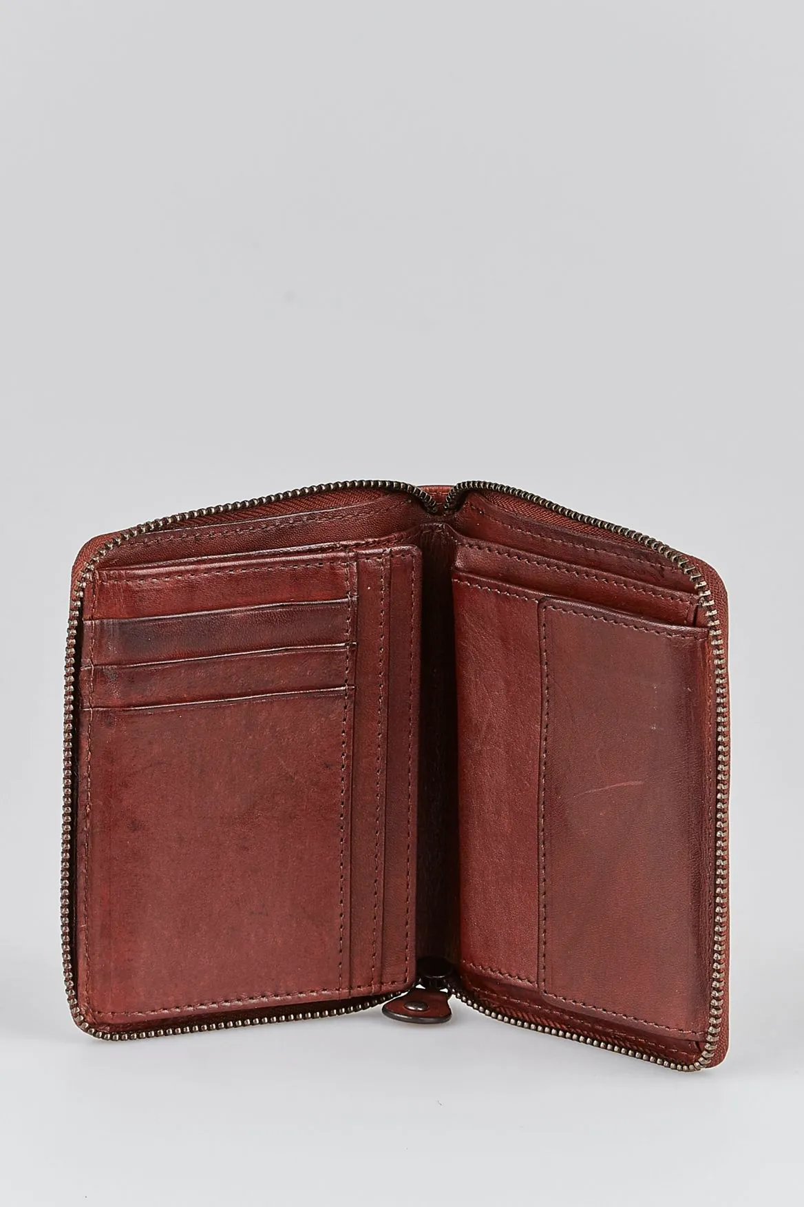 RFID Leather Zip Wallet Strandbags