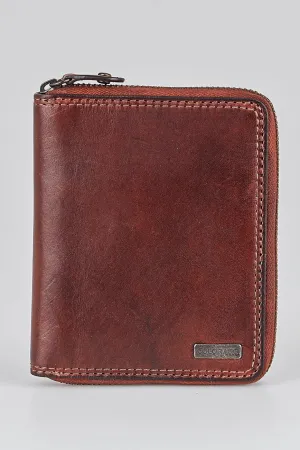 RFID Leather Zip Wallet Strandbags