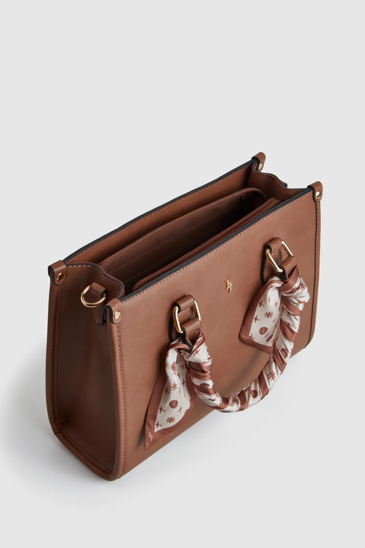 Small Tote Bag With Scarf Strandbags