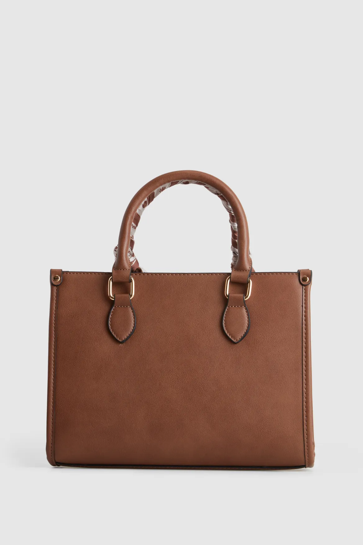 Small Tote Bag With Scarf Strandbags