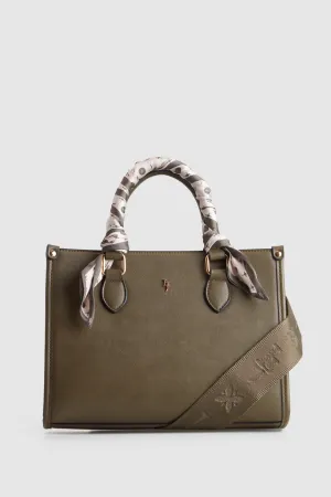 Small Tote Bag With Scarf Strandbags