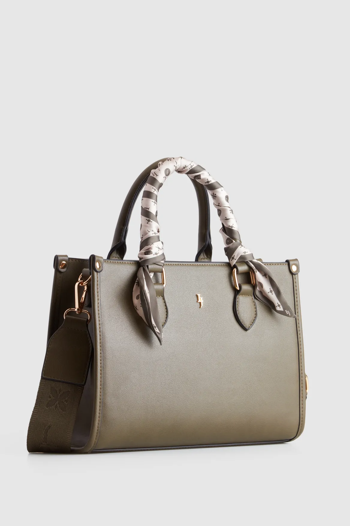 Small Tote Bag With Scarf Strandbags