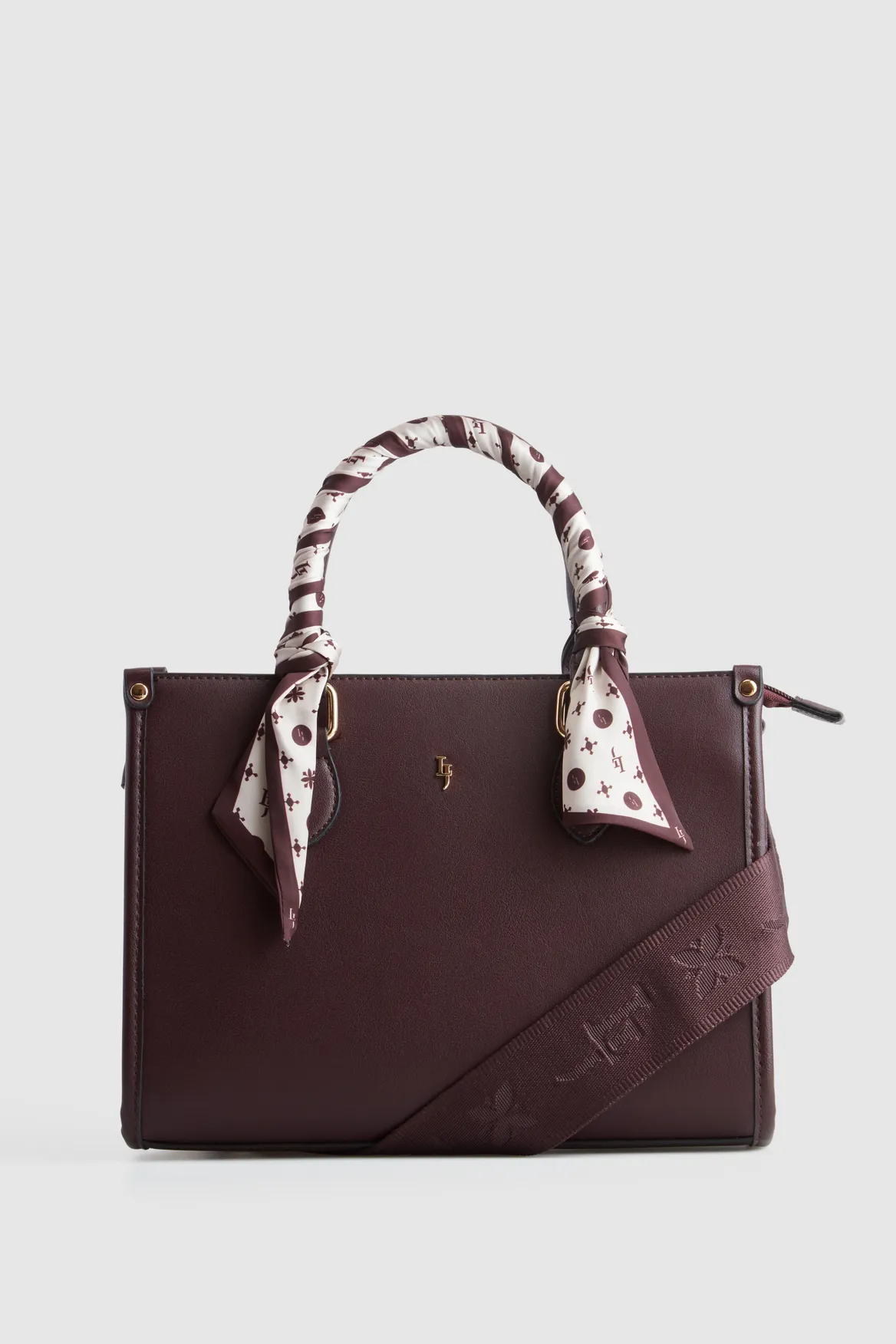 Small Tote Bag With Scarf Strandbags