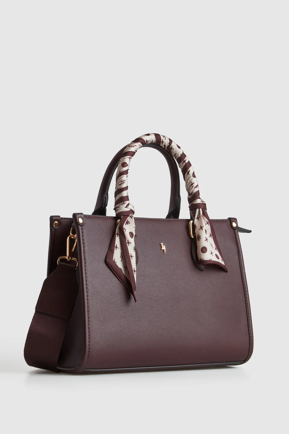 Small Tote Bag With Scarf Strandbags