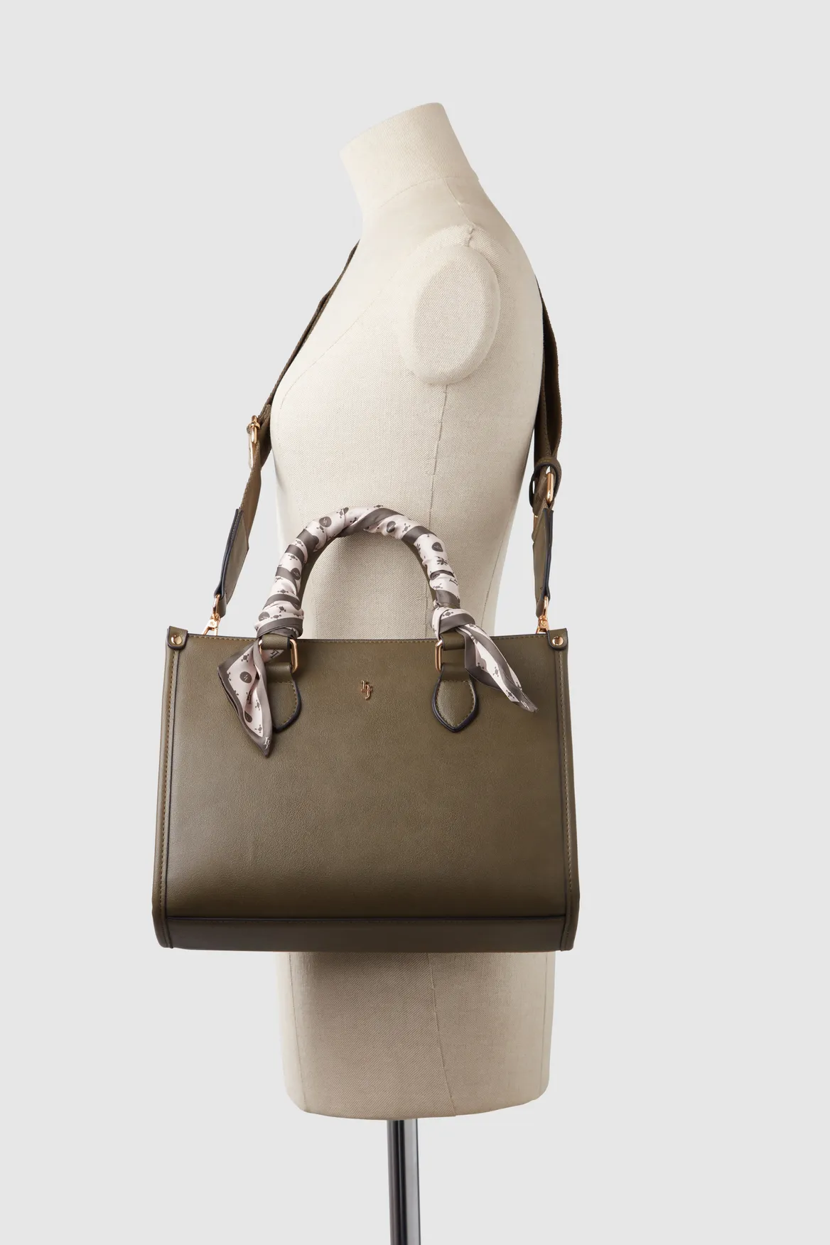 Small Tote Bag With Scarf Strandbags