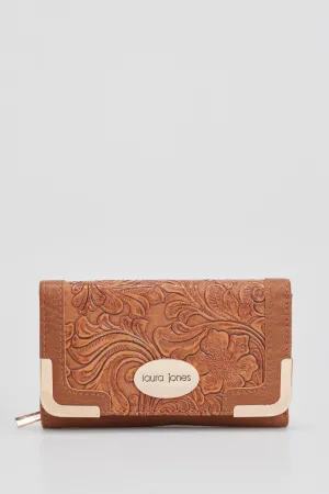 Tooled Medium Trifold Wallet Strandbags