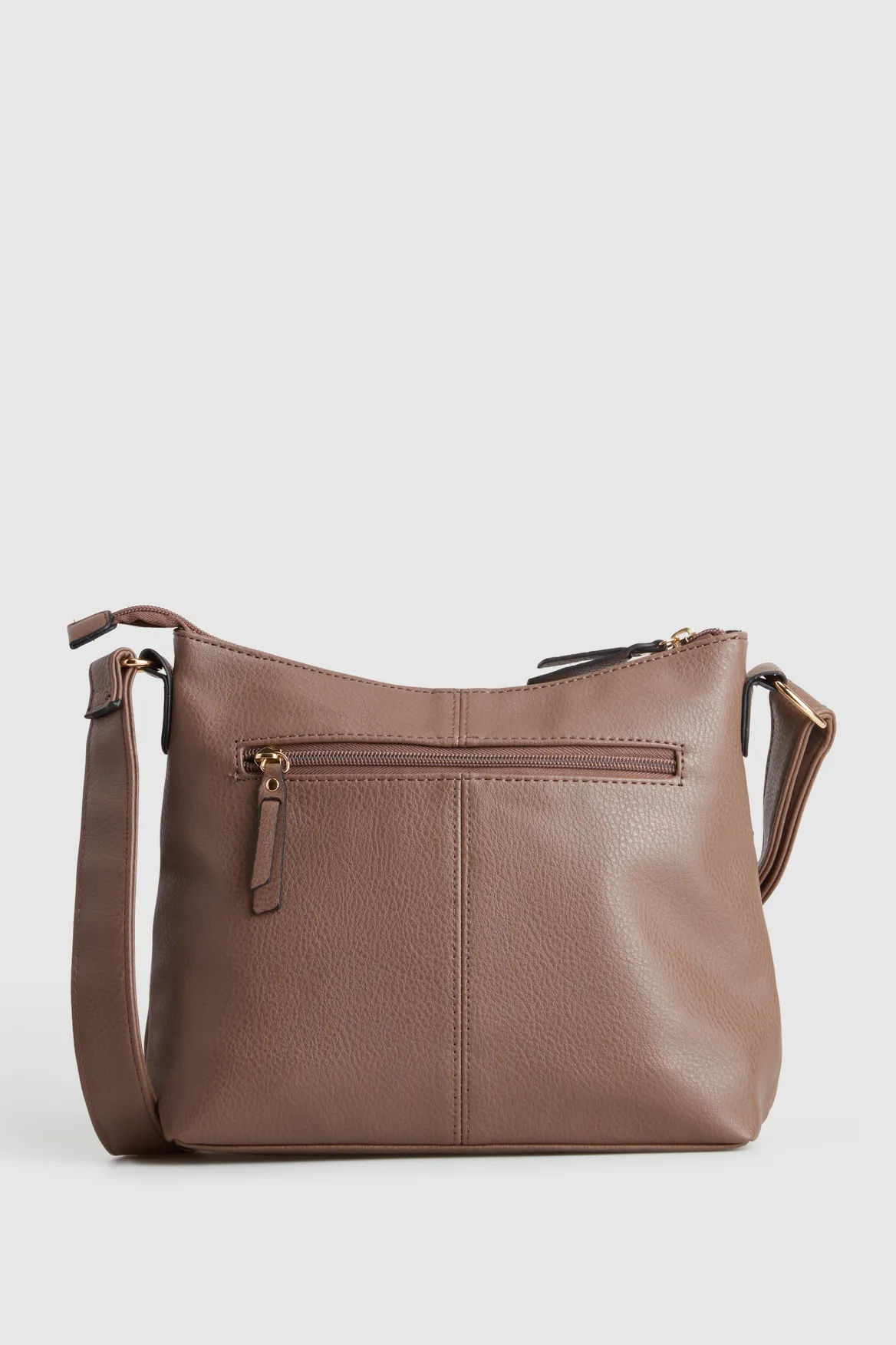 Zip Pocket Panel Crossbody Bag Strandbags