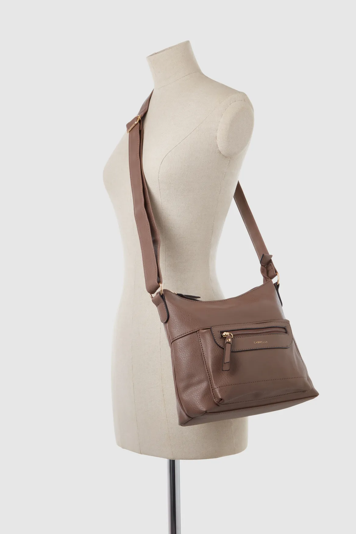 Zip Pocket Panel Crossbody Bag Strandbags