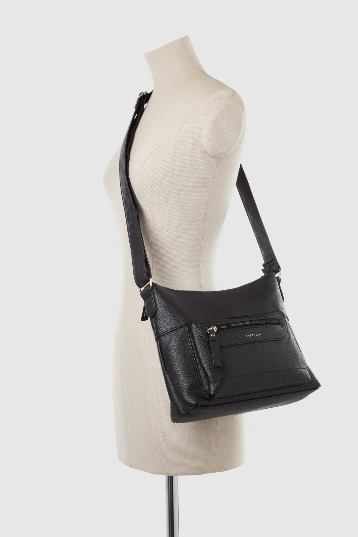 Zip Pocket Panel Crossbody Bag Strandbags