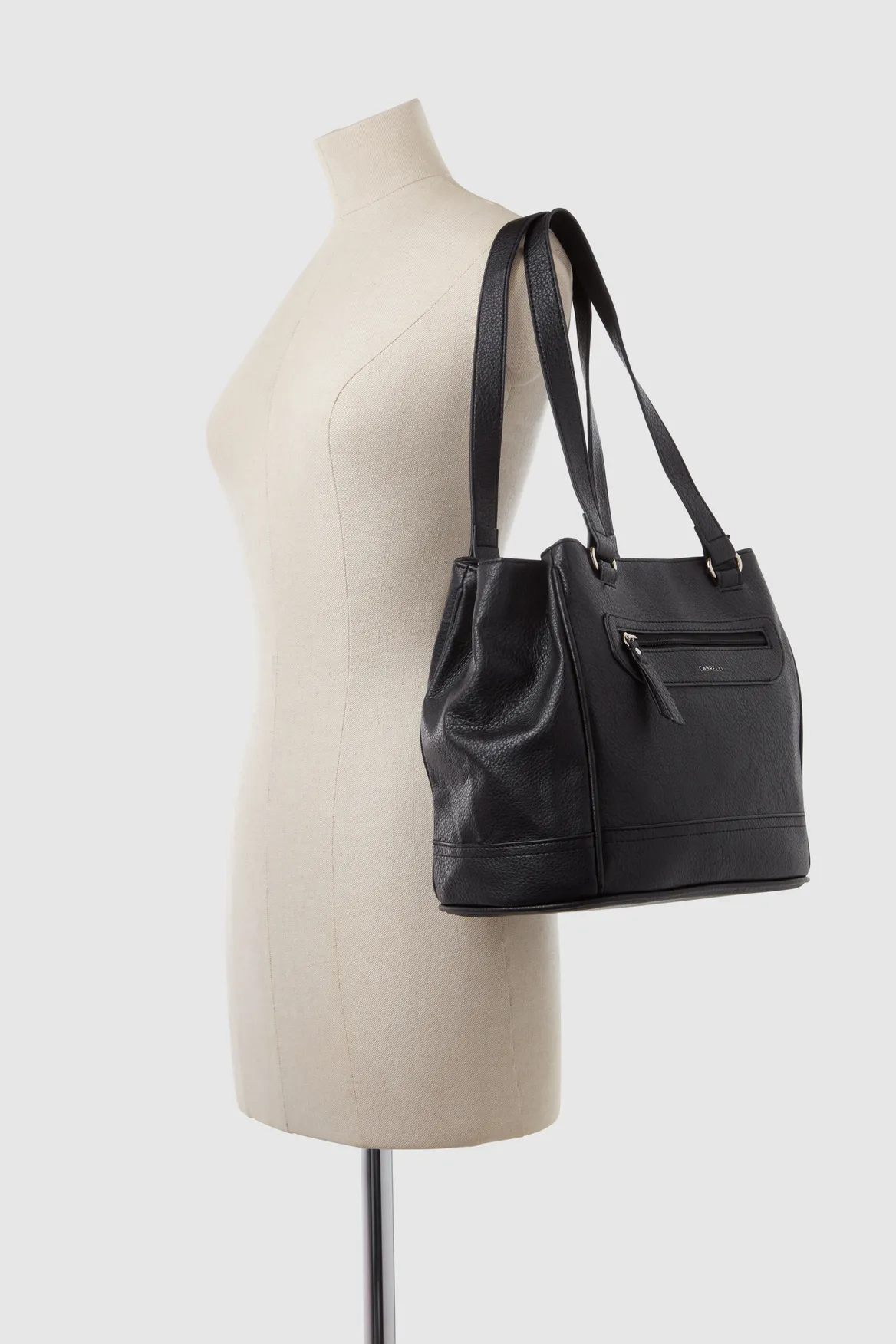 Zip Pocket Panel Tote Bag Strandbags
